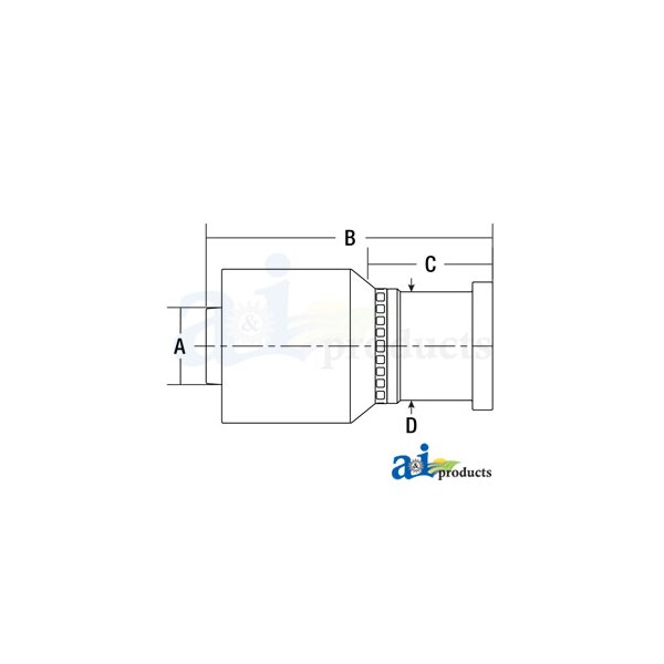 (HW-C61) Code 61 Flange Head - Straight 6" x4" x4"